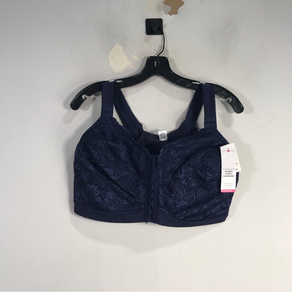 Ashley Stewart Everyday  Go-To Posture Bra, Women's Size 40DDD - Navy